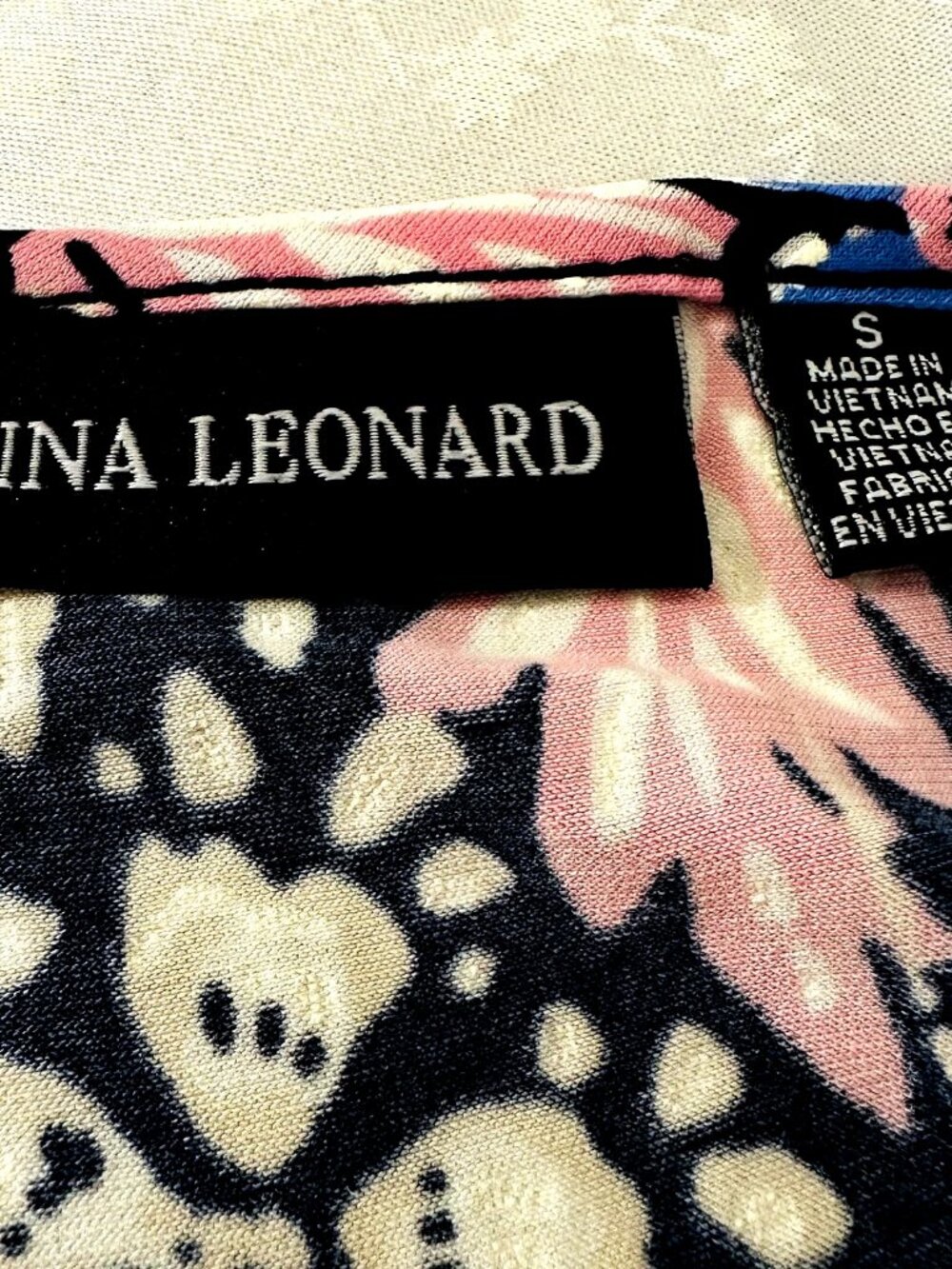 Nina Leonard Sleeveless Abstract Floral Maxi Dress Multicolor Summer Sm Resort - Picture 7 of 9